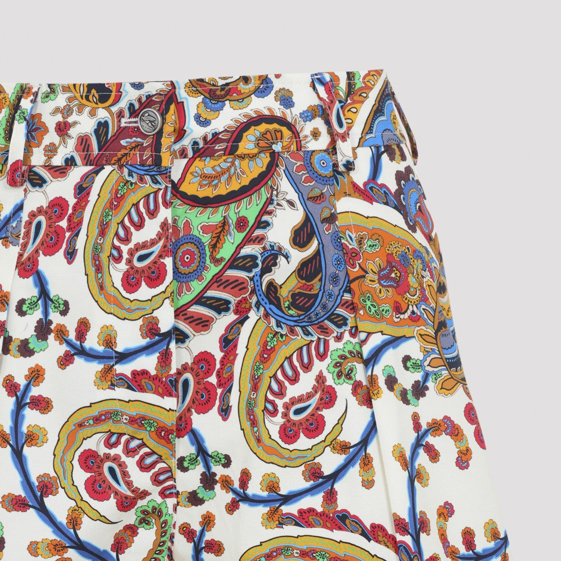Etro Tailored Multicolor Paisley Pattern Bermudas