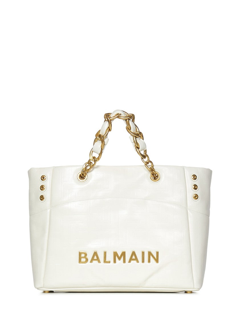 Balmain Beige Handbag With Structured Design