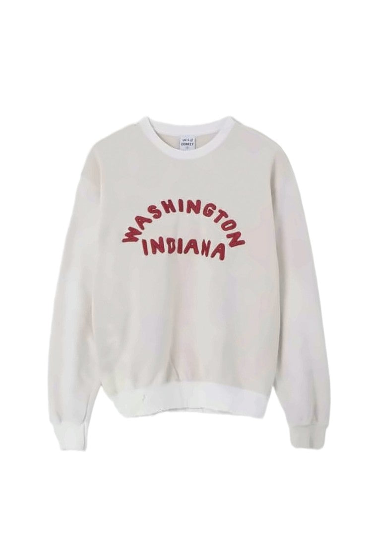 Wild Donkey Relaxed Fit Long-Sleeve Sweatshirt With Bold Text