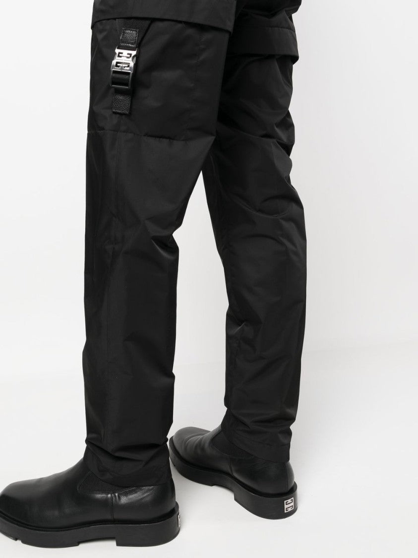 Givenchy 4G-Buckle Black Straight-Leg Cargo Trousers