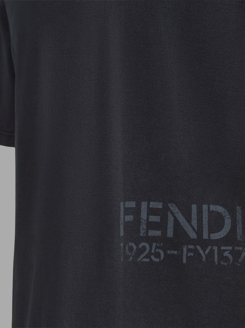 Fendi Black Logo Crewneck T-Shirt