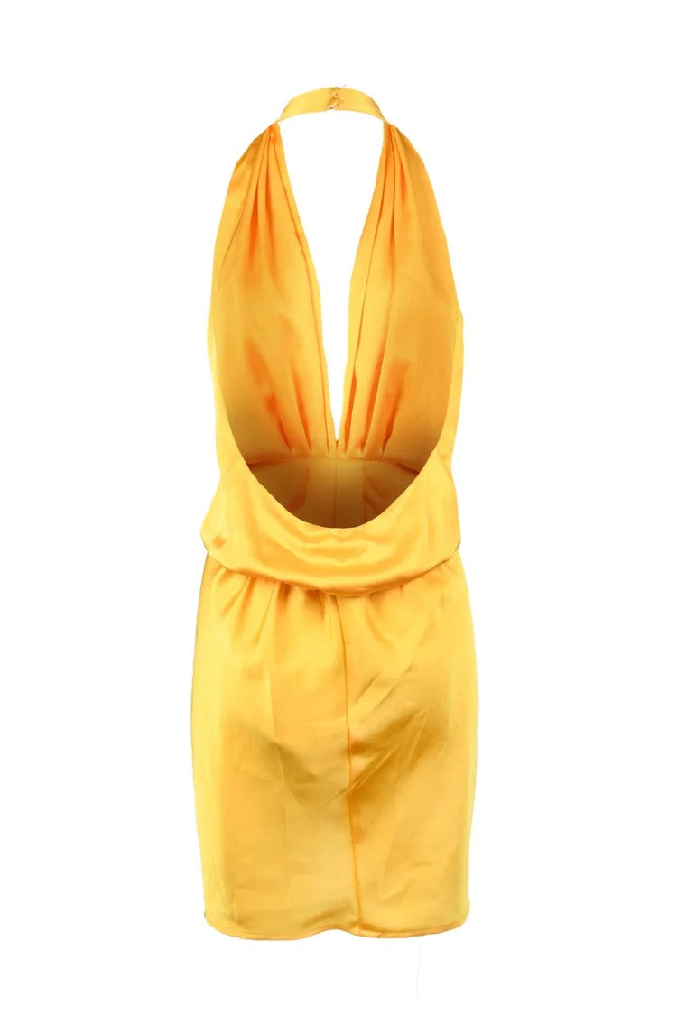Nine Minutes Polyester And Elastane Dress - Black/Orange
