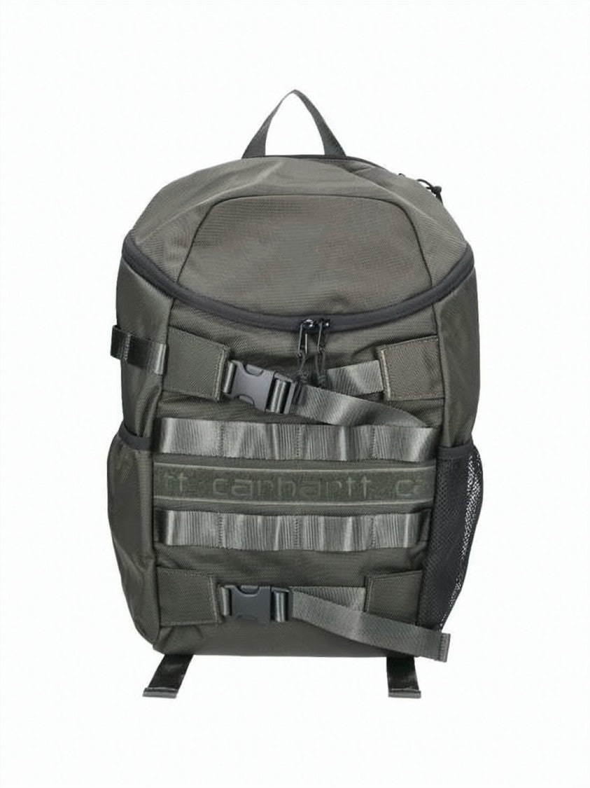Carhartt Wip Structured Green Nylon Backpack With Padded Straps
