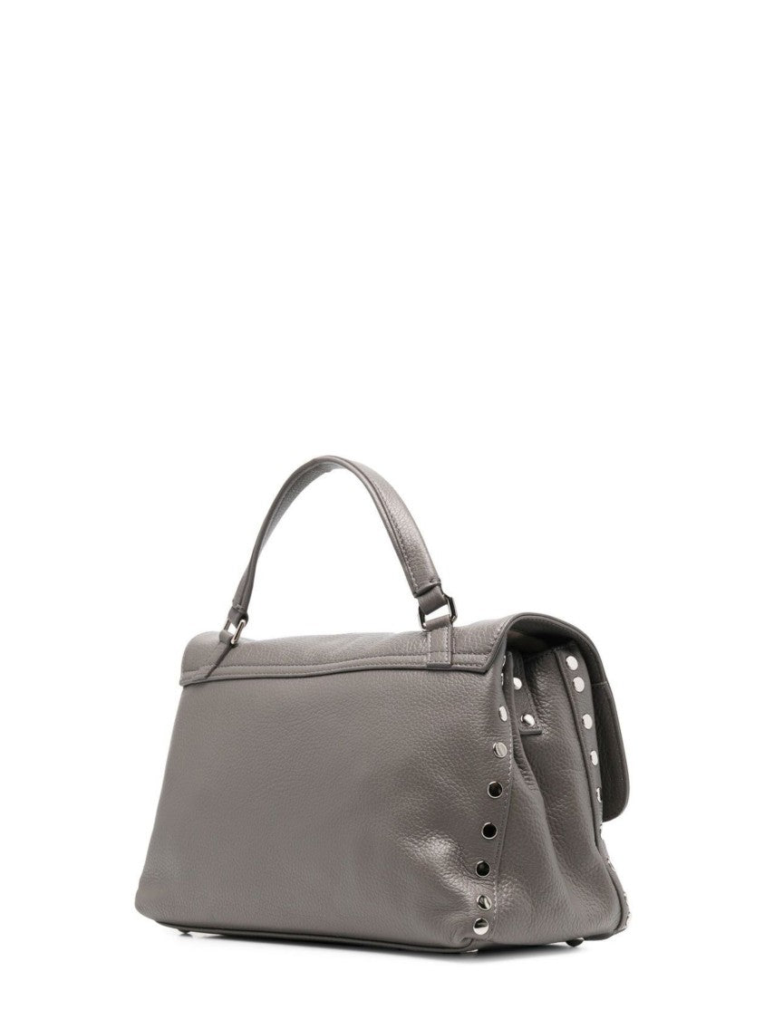 Zanellato Grey Textured Leather Handbag