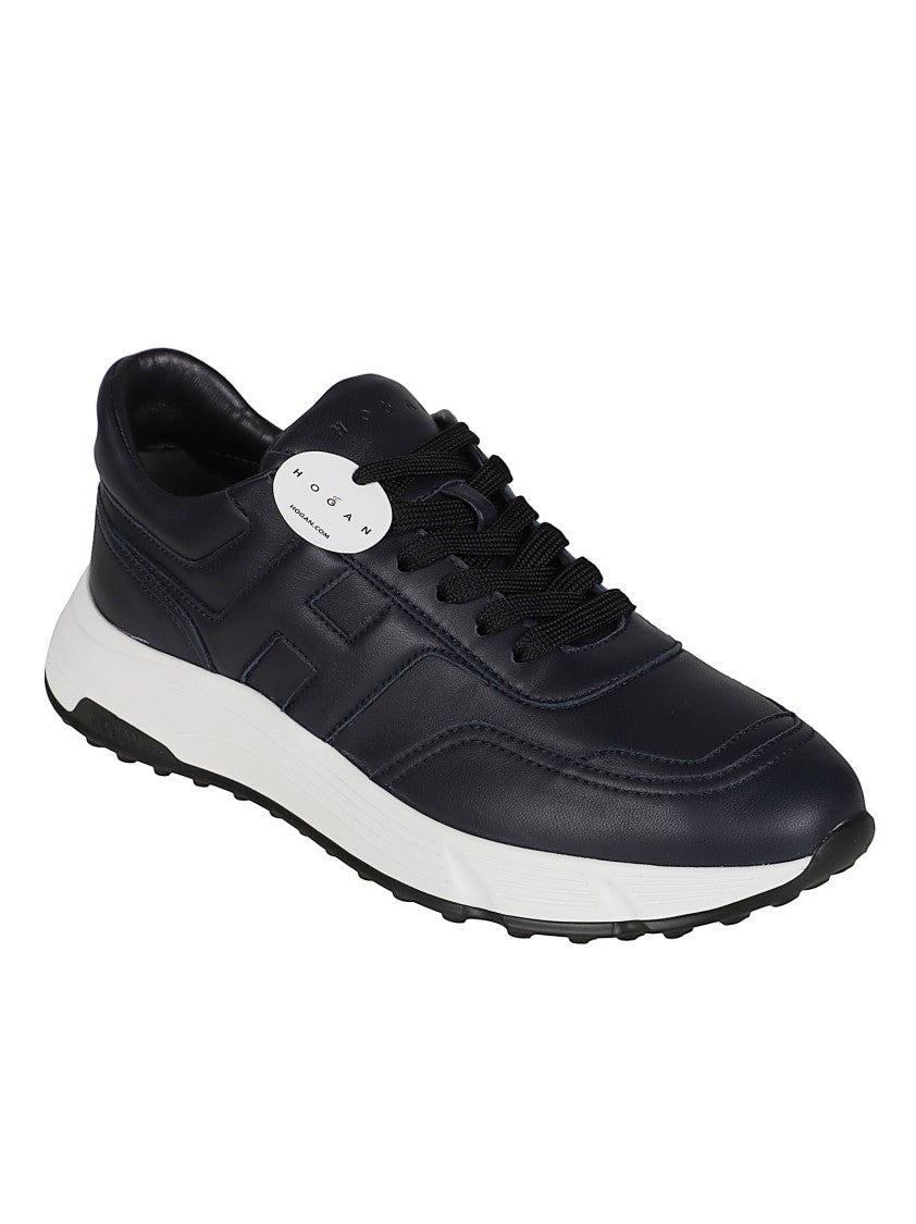 Hogan Low-Profile Black Sneakers With Tonal Detailing