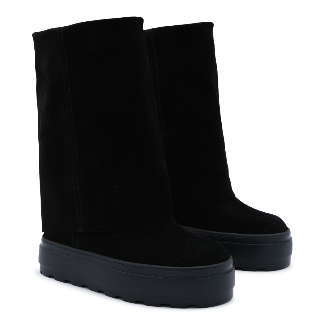 Casadei Mid-Calf Platform Boots With Seamless Design