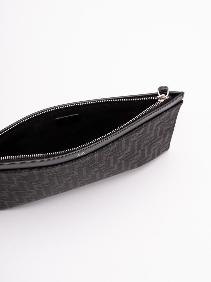 Fendi `Ff` Jacquard Flat Pouch Medium