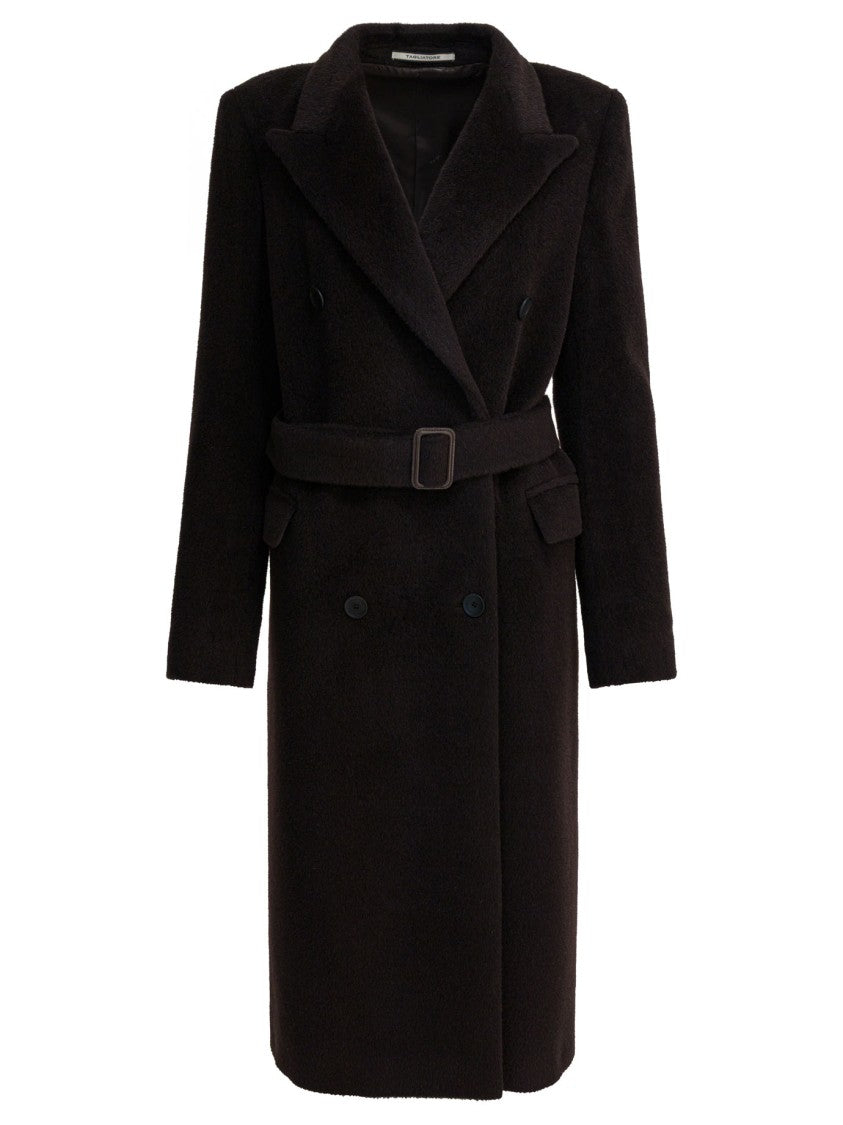 Tagliatore Double-Breasted Alpaca-Wool Blend Coat With Tailored Silhouette