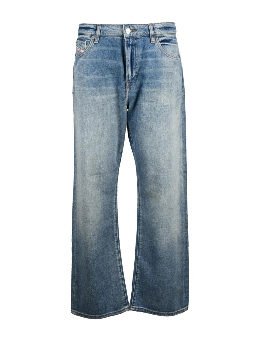 Diesel Light Blue Cotton D-Reggy Loose Jeans