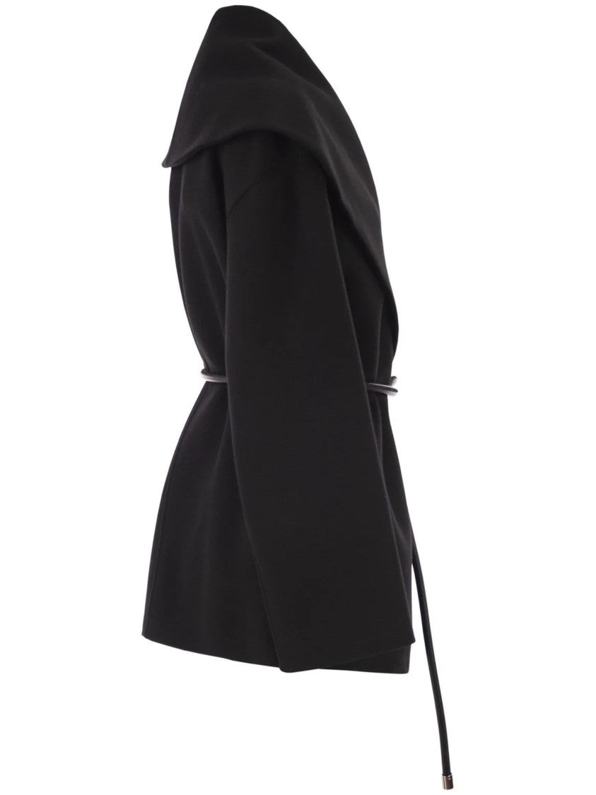Sportmax Black Spxuguale Oversized Collar Jacket