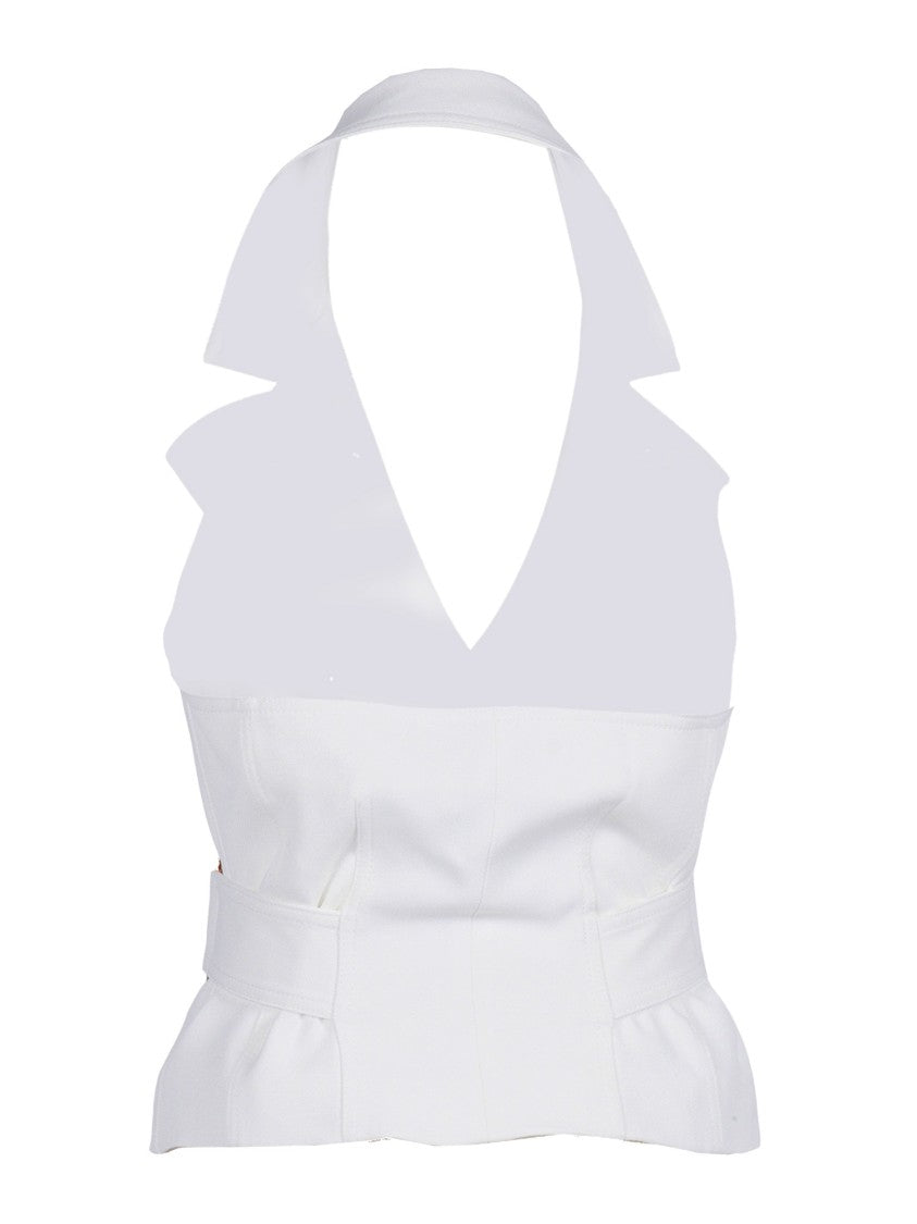 Elisabetta Franchi Tailored Deep V Neck Gilet Vest