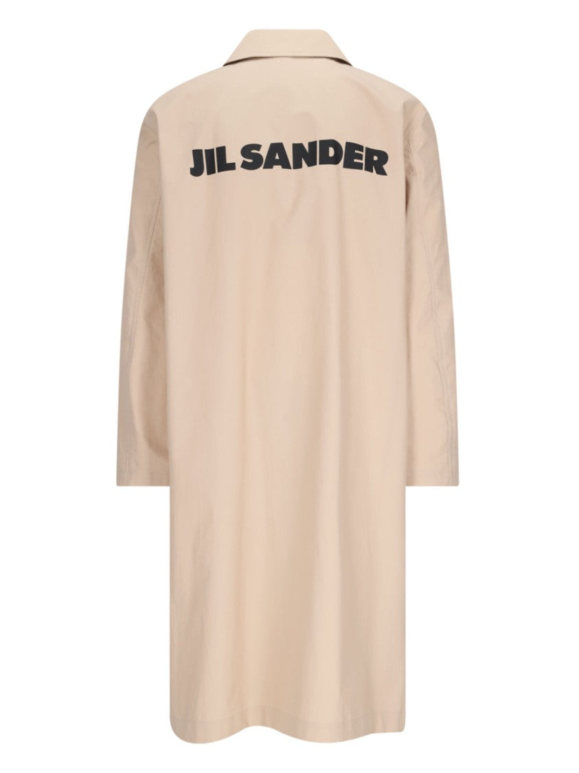 Jil Sander Logo Trench Coat – Beige