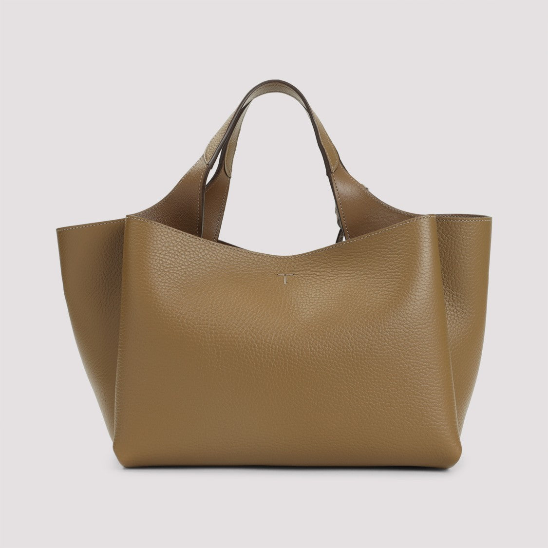 Tod's Apa Brown Grained Leather Shoulder Bag