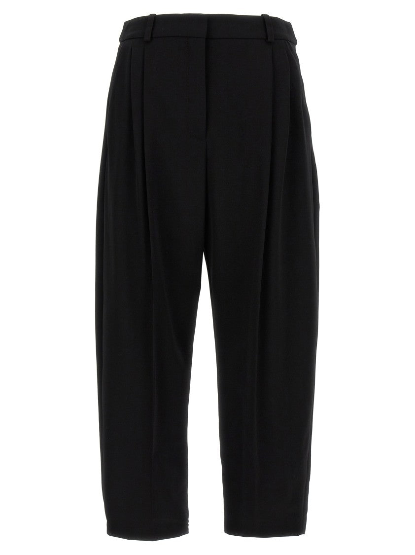 Stella Mccartney Cropped Tailored Pants With Double Front Pleats