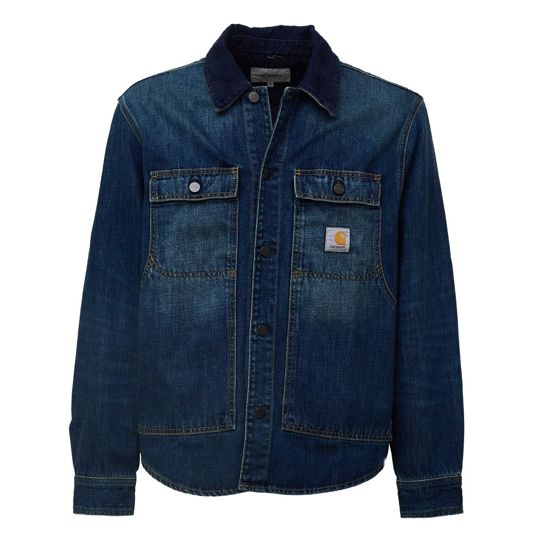 Carhartt Wip Overshirt With Corduroy Collar And Pocket Details