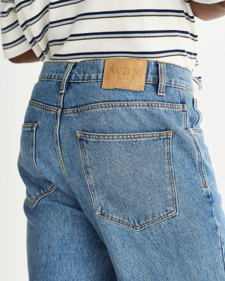 Wax London Russel Straight Fit Jeans In Vintage Denim