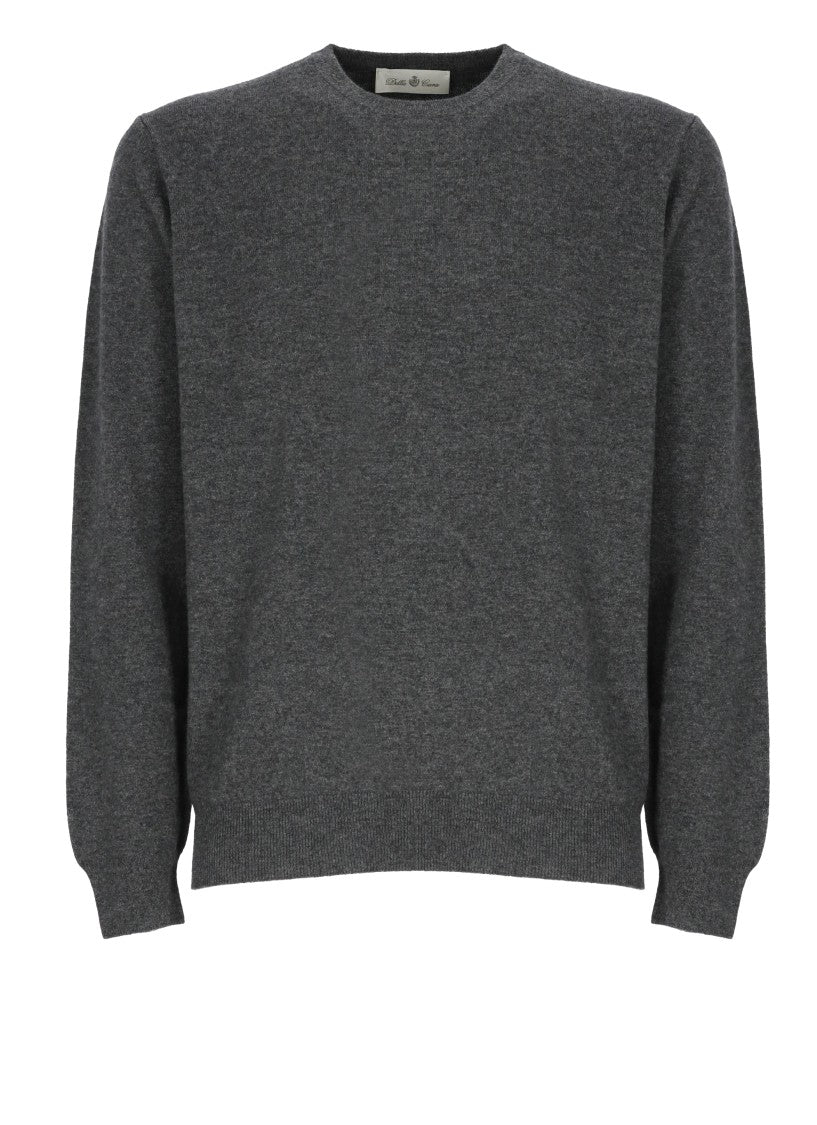 Della Ciana Grey Wool-Blend Crew Neck Sweater