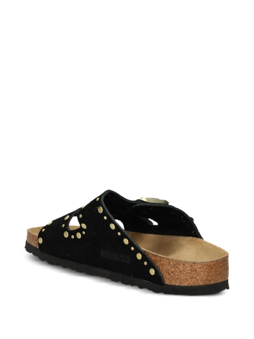 Birkenstock Arizona Sandals In Smooth Black Leather