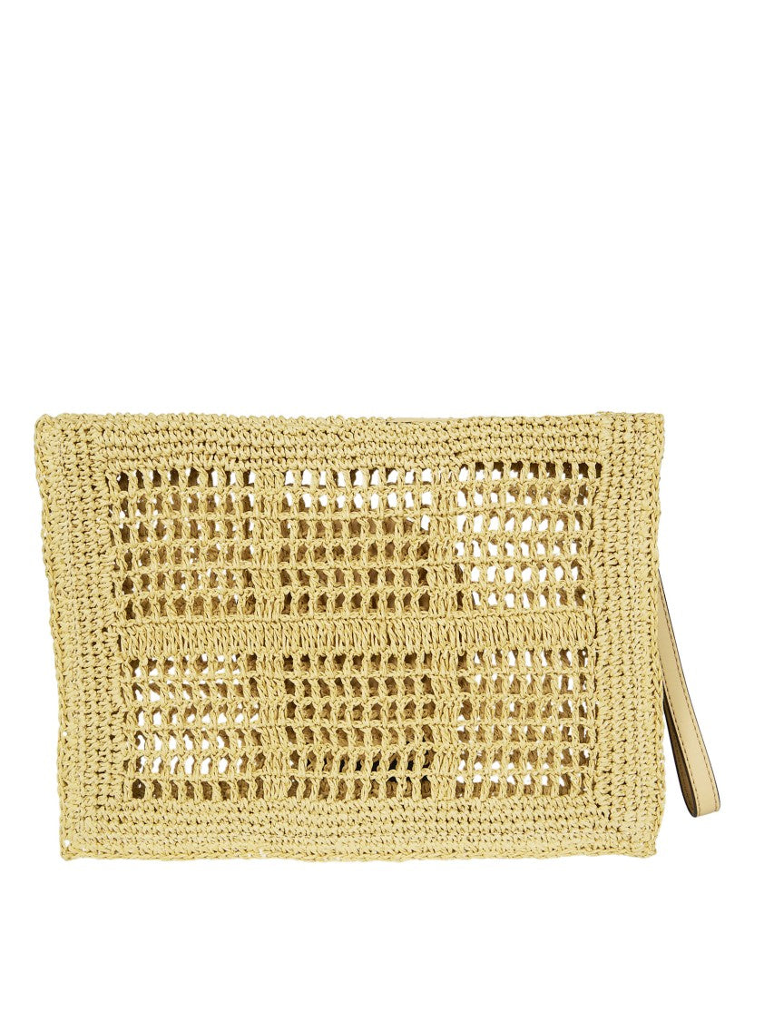 Tory Burch Ella Crocheted Open Weave Pouch