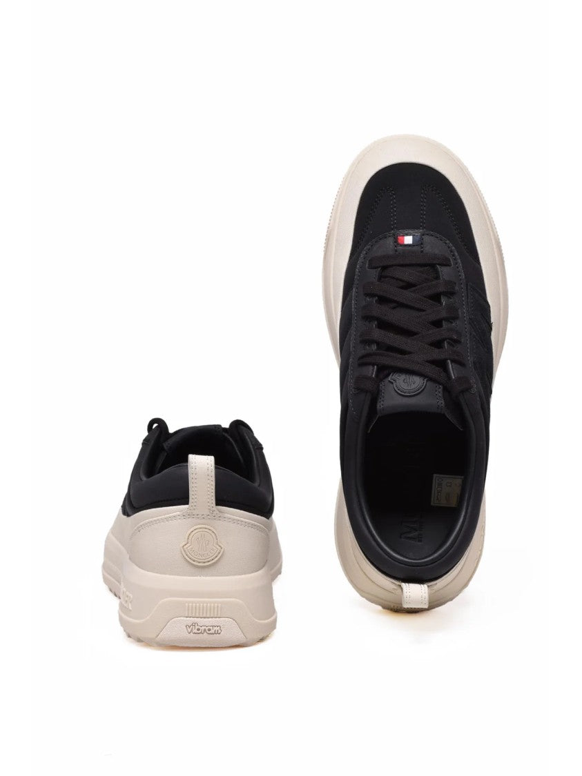 Moncler Black Leather-Blend Vibram Sneakers