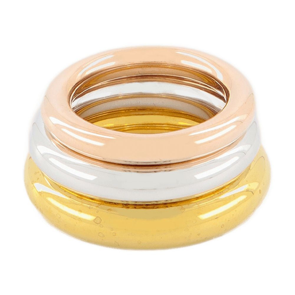 Charlotte Chesnais Brahma 3 Rings Set Ring - Silver/18K Gold Plated