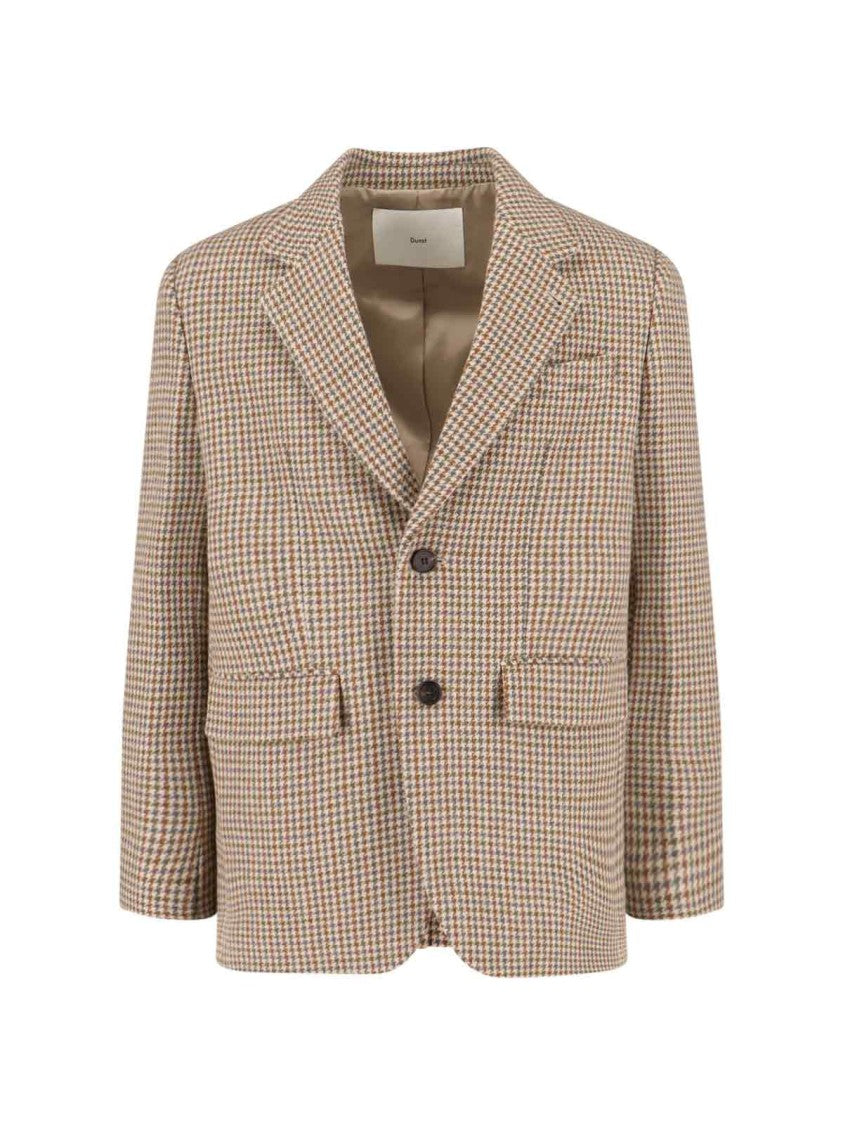 Dunst Single-Breasted Wool Blend Blazer – Beige