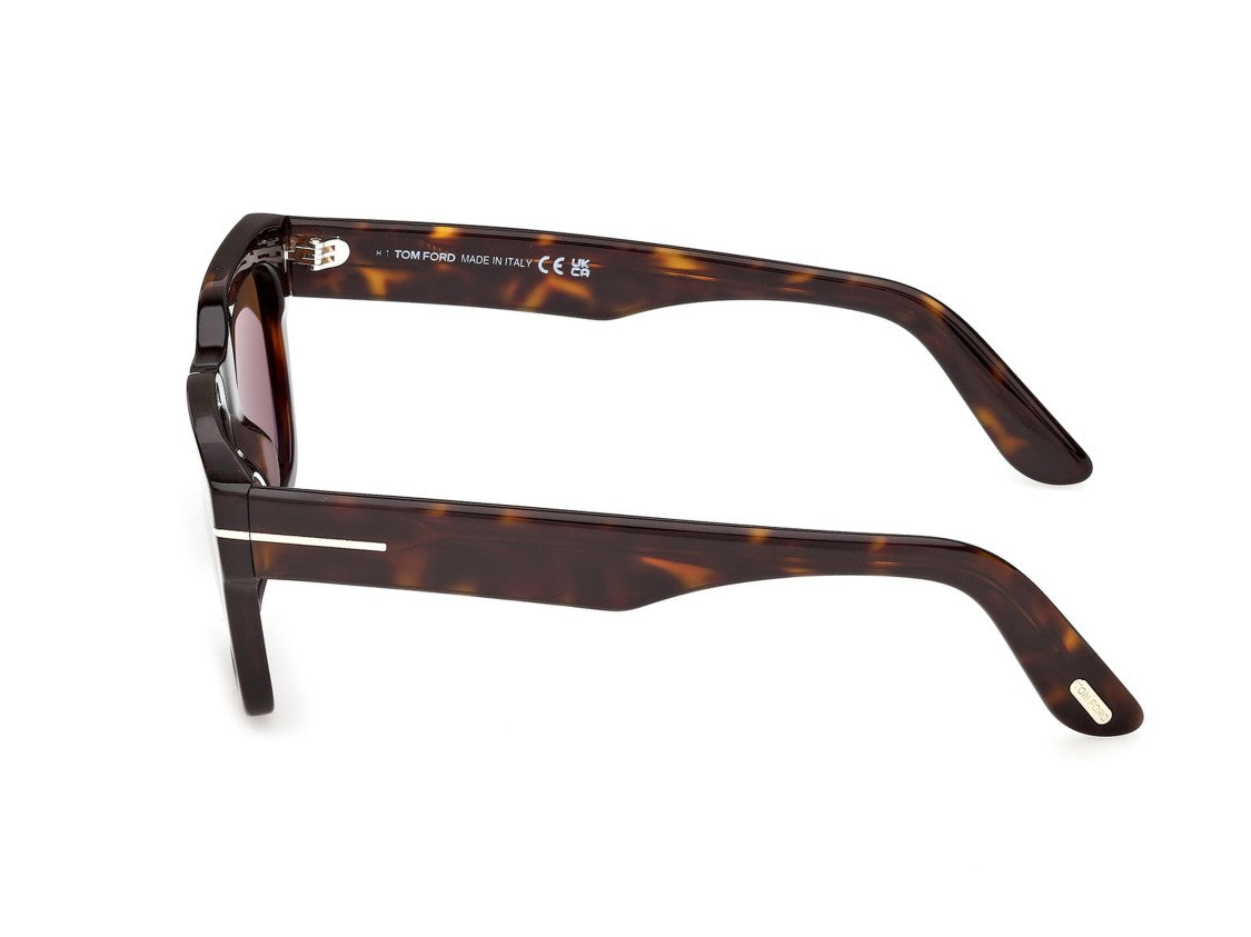Tom Ford Tortoiseshell Ft1333 Bold Oversized Square Acetate Sunglasses