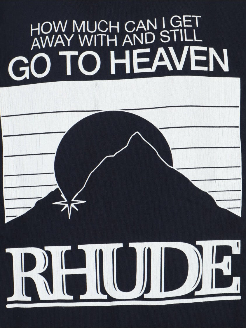 Rhude Classic Black T-Shirt With Crew Neckline