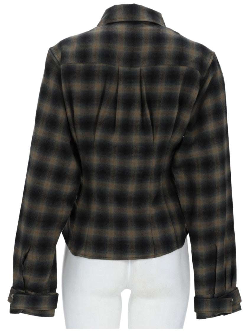 Our Legacy Envelop Long-Sleeved Plaid Cotton-Wool Shirt