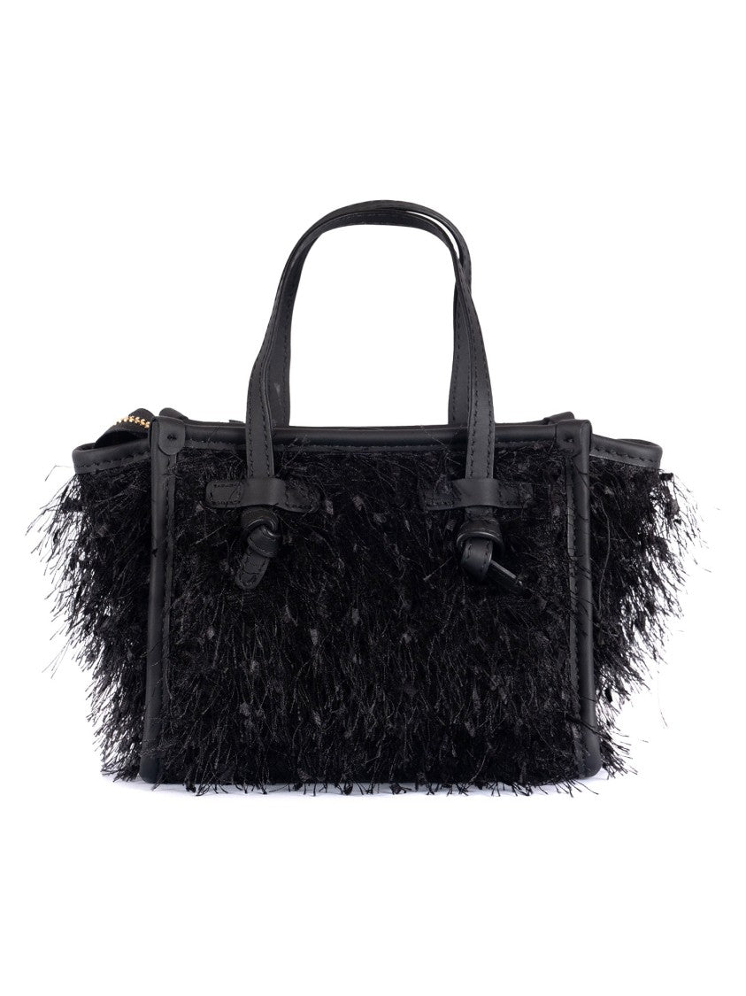 Gianni Chiarini Textured Handbag With Leather Accents