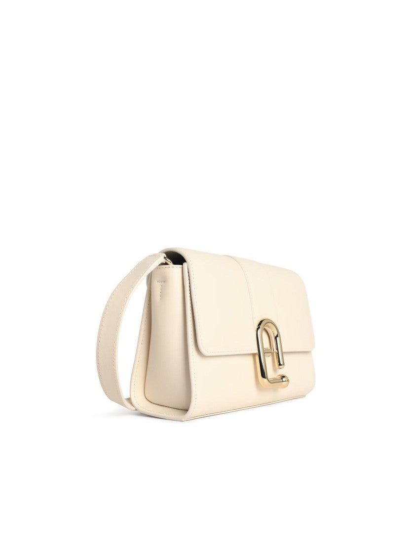 Furla 'Urban S' Cream Leather Crossbody Bag