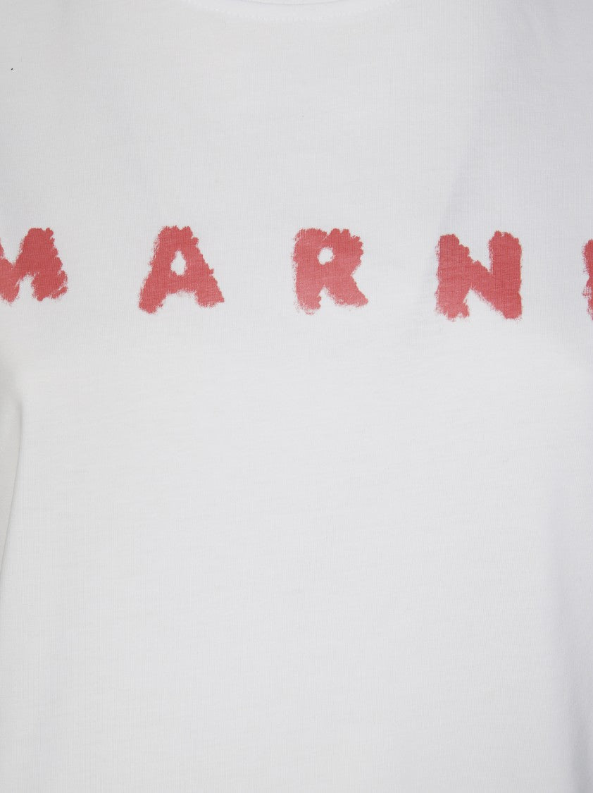 Marni Relaxed Fit Marni T-Shirt With Textured Logo