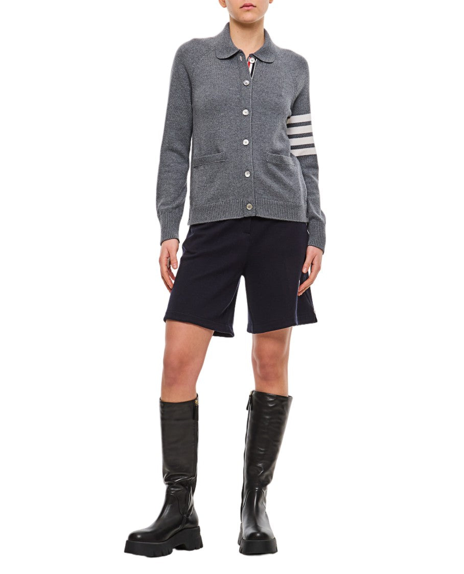 Thom Browne Tailored High-Waisted Shorts With Logo Detail