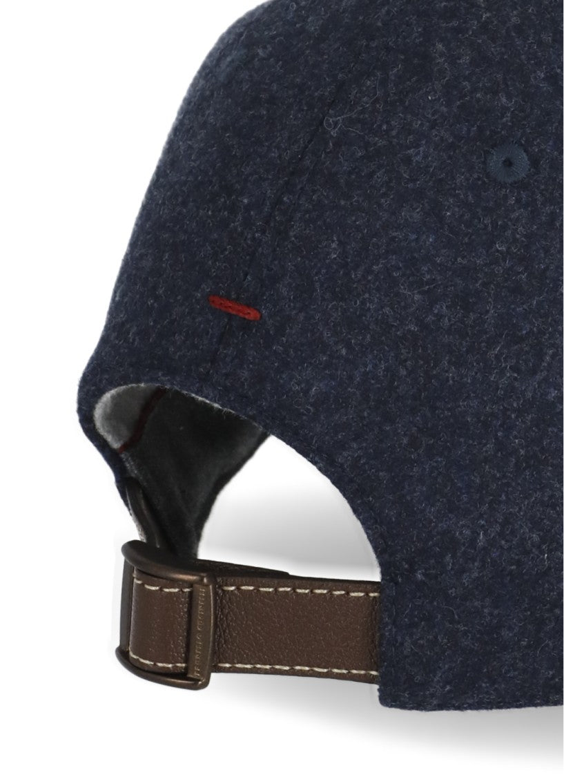 Brunello Cucinelli Wool Baseball Cap With Embroidered Logo