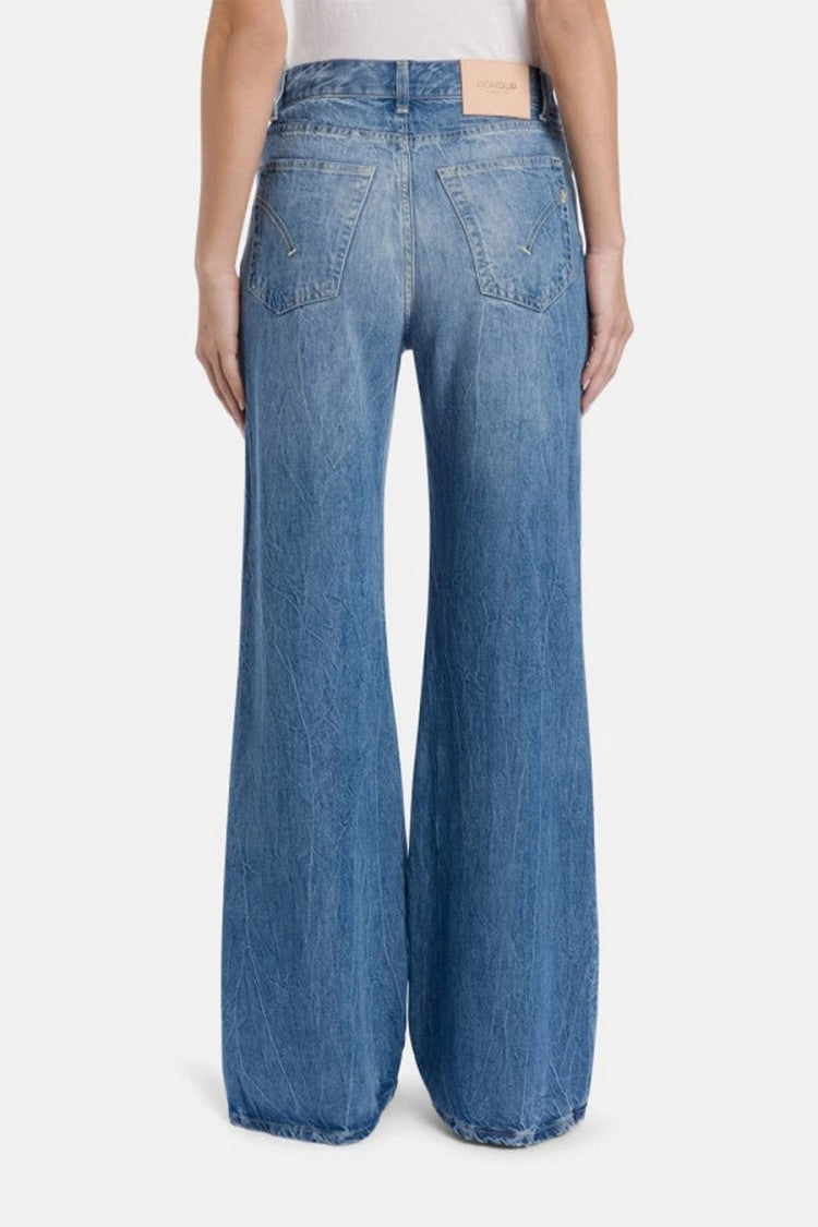Dondup Blue Wide-Leg Denim Jeans