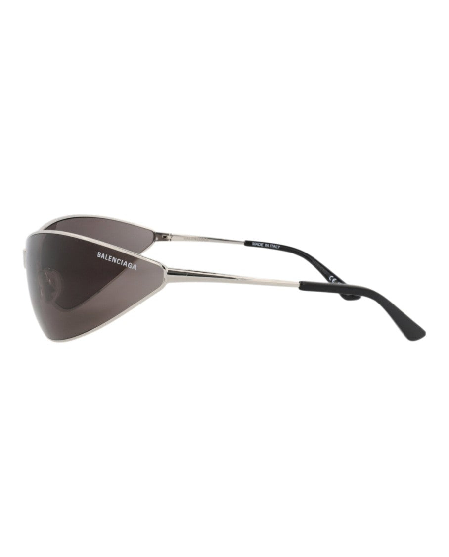Balenciaga Shield-Frame Metal Sunglasses