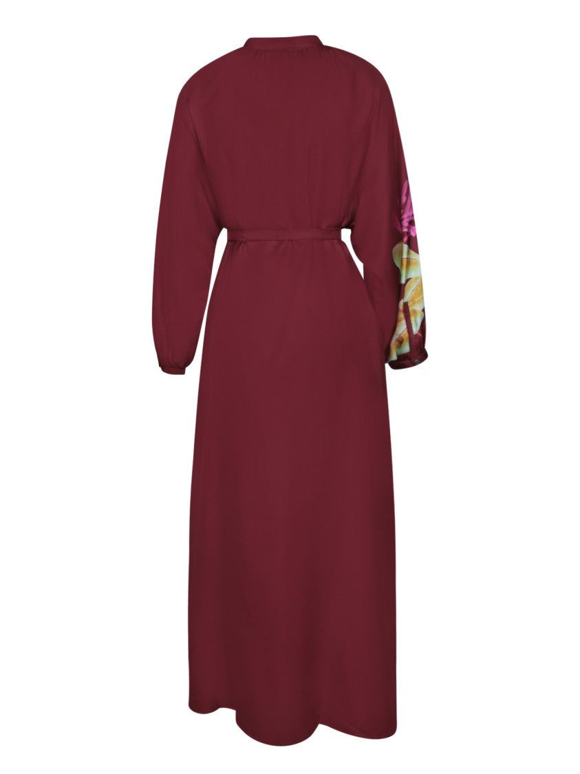 Pierre-Louis Mascia Floral Print Maxi Dress With Cinched Waist