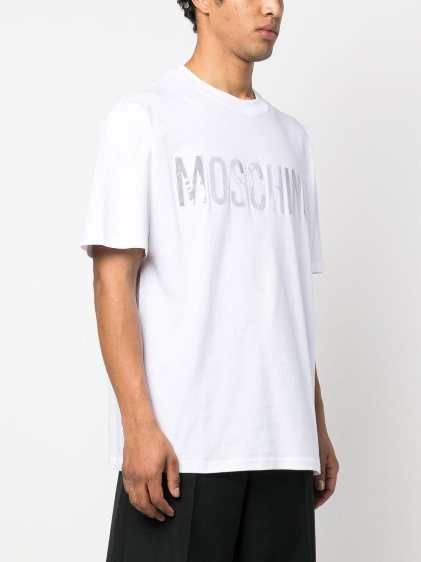 Moschino Logo-Print Organic Cotton T-Shirt