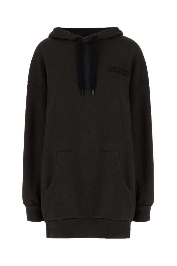 Isabel Marant Relaxed-Fit Black Hoodie With Kangaroo Pocket And Drawstring