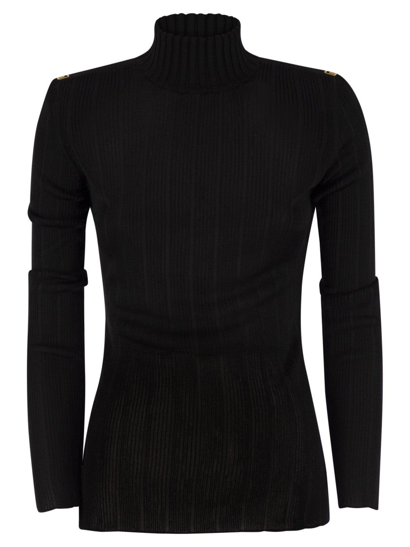 Elisabetta Franchi Viscose Knit Shirt With Logo Details