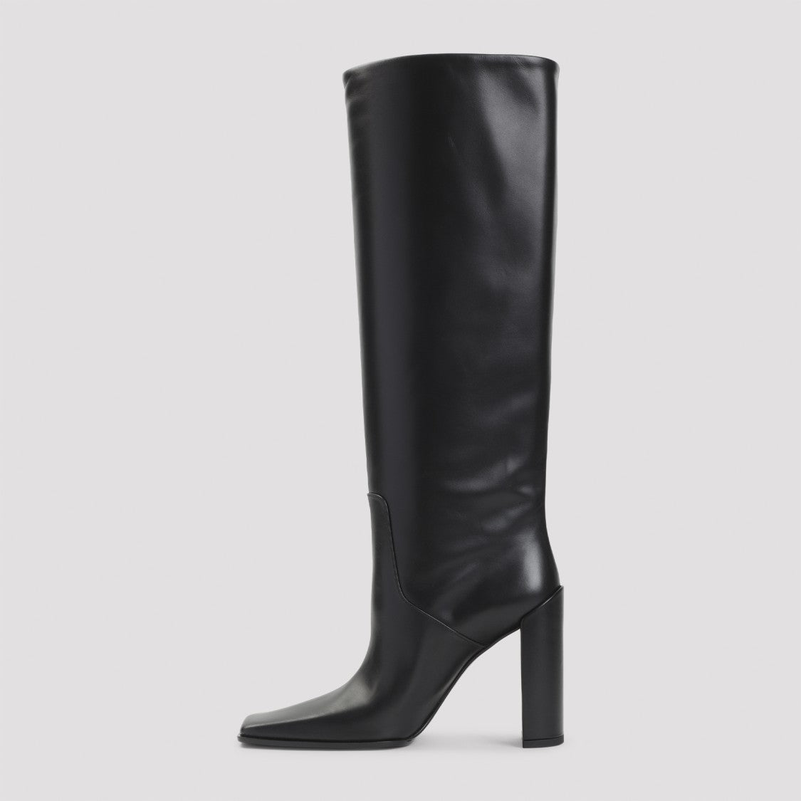 Alaïa 90 Black Calf Leather Knee Boots