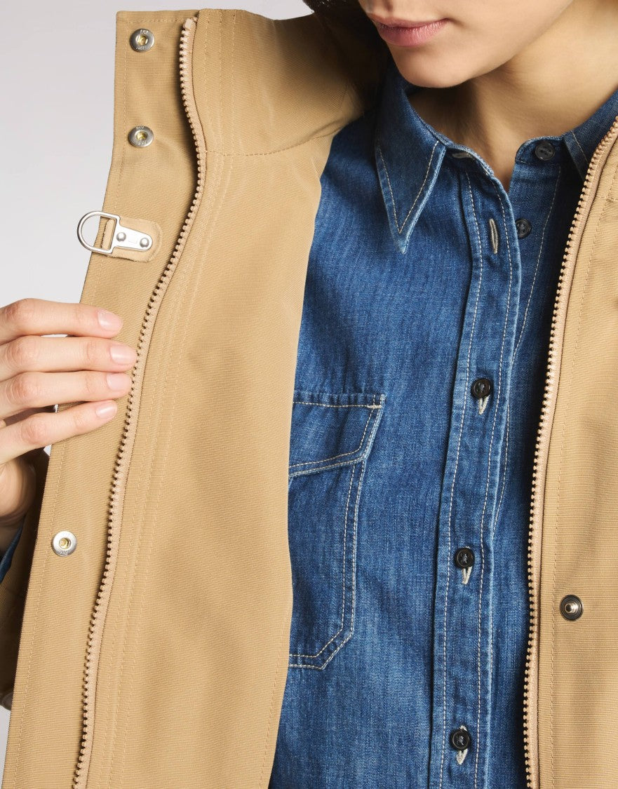 Fay Functional Medium Beige Parka With Hood