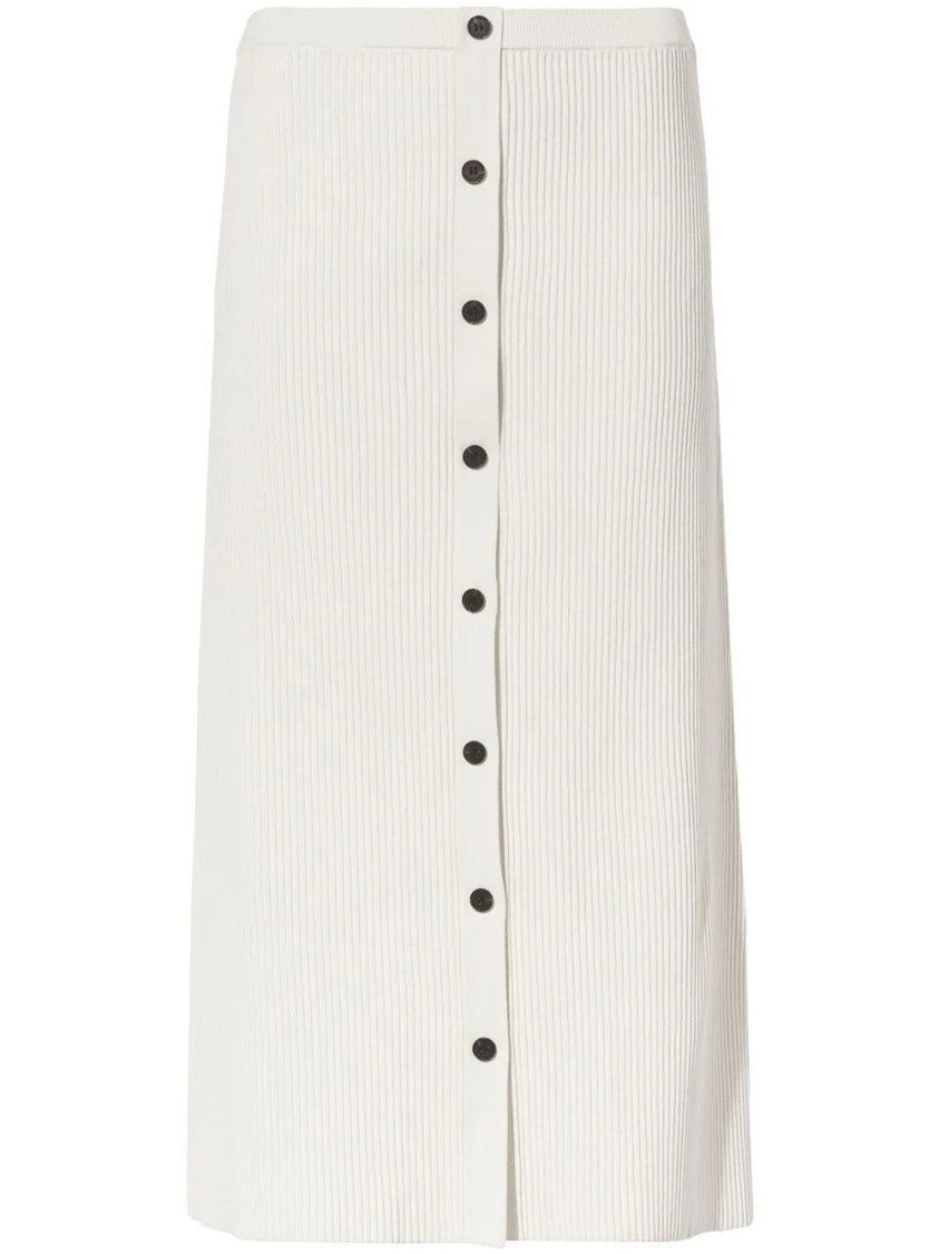 Proenza Schouler Rib Knit Button Front Skirt