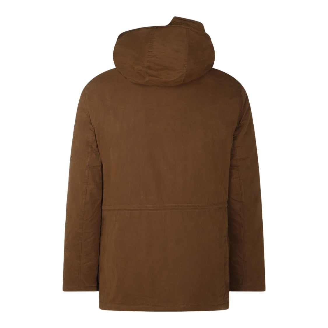 Waxed Brown Rugged Hooded Waxed Jacket