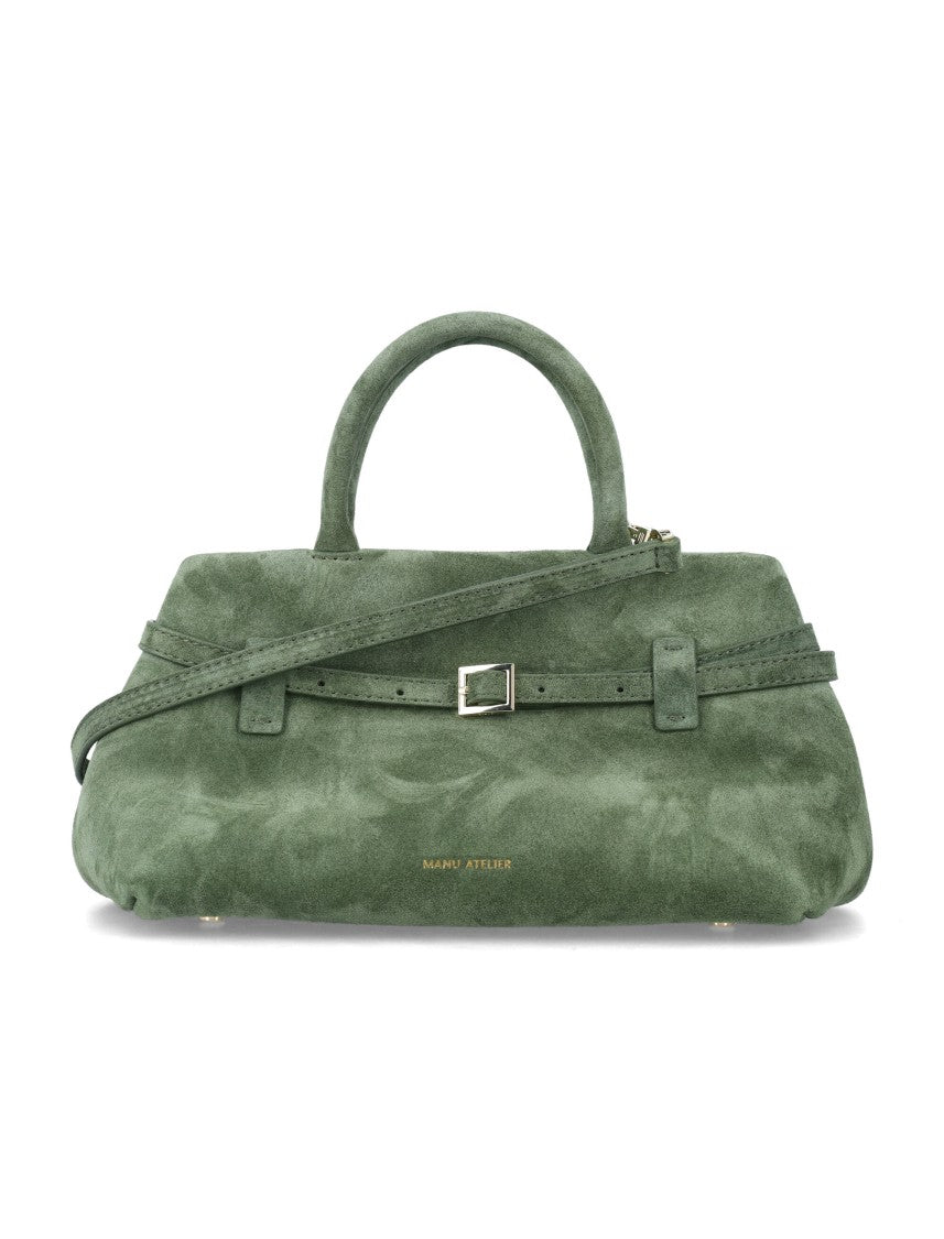 Manu Atelier Le Cambon 25 Suede Top Handbag