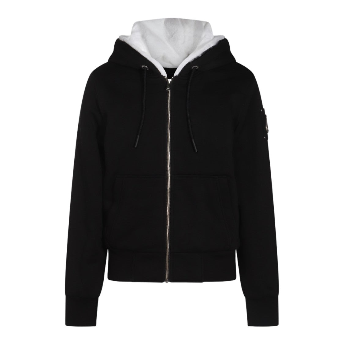 Moose Knuckles Black Jacket With Contrasting Hood