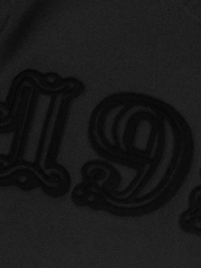 Max Mara Textured Knit Sweater With Raised Number Design