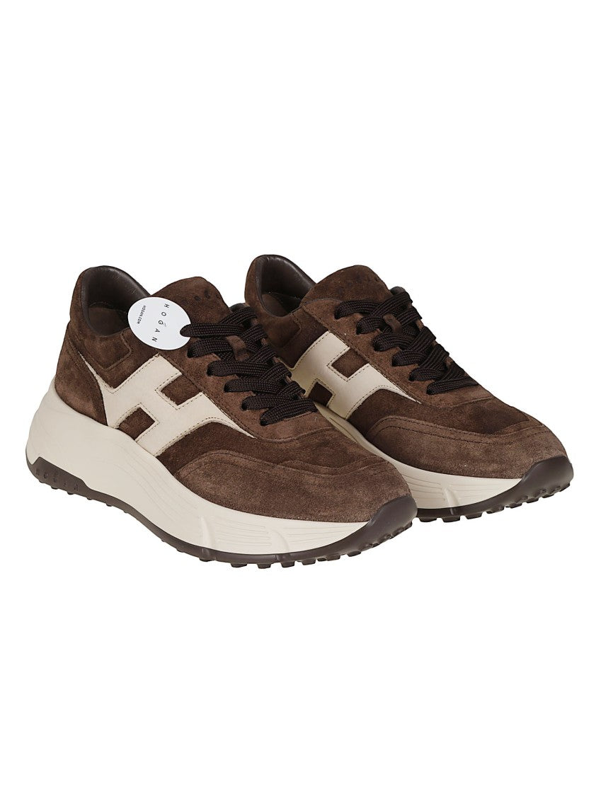 Hogan Brown H669 Suede Sneakers