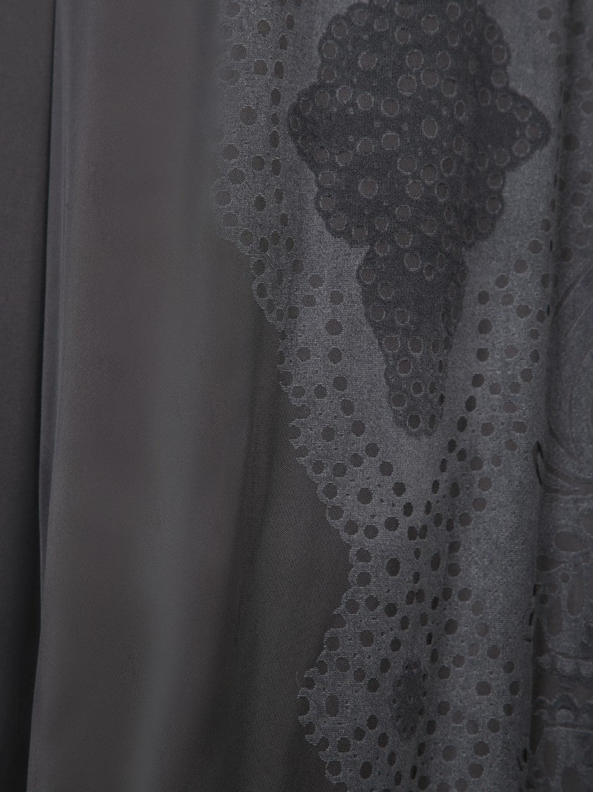 La Double J Wide-Leg Black Trousers With Pattern