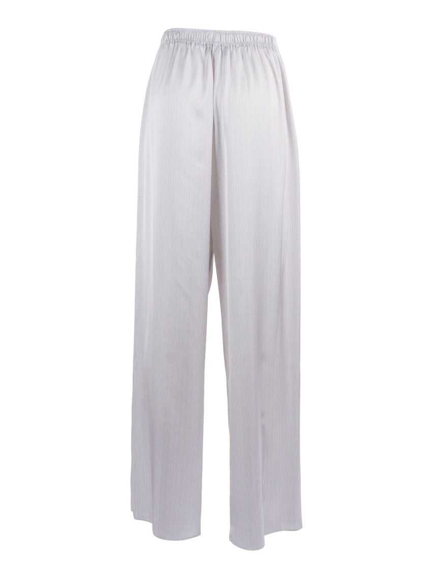 Emporio Armani Elastic Waist Textured Straight-Leg Pants